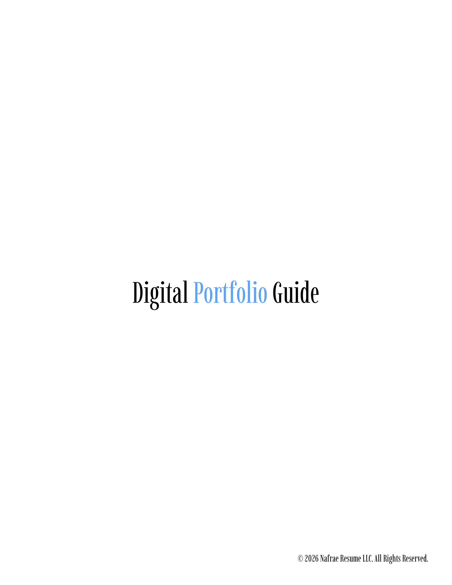 Digital Portfolio Guide